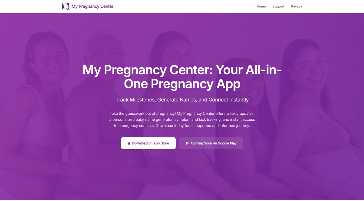 My Pregnancy Center App Website